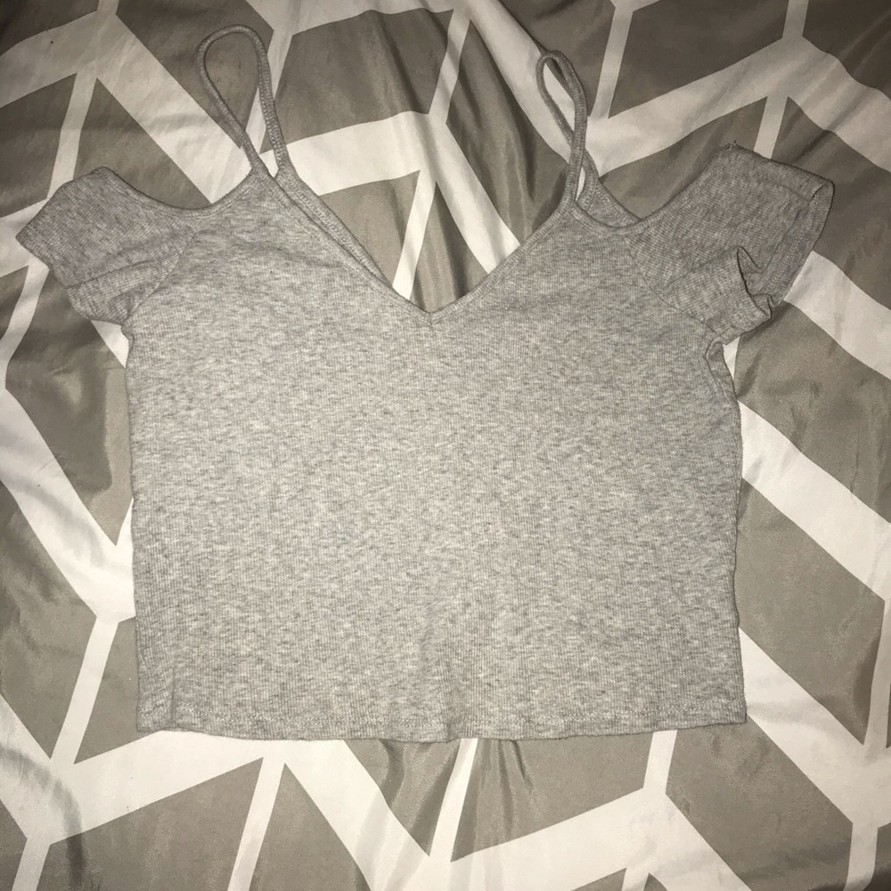 Grey crop top